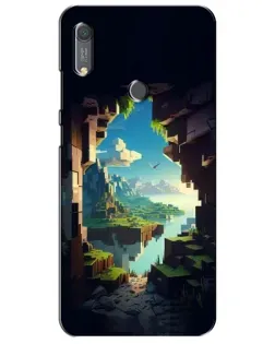 Чехол для Huawei Y6s с картинкой «Вид из пещеры»