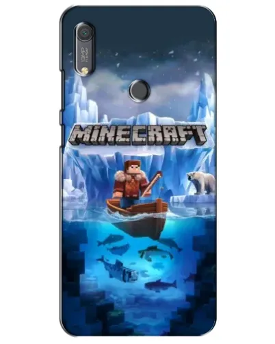 Чехол для Huawei Y6s с картинкой «Minecraft ледяной мир»