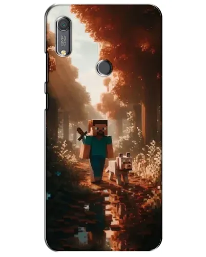 Чехол для Huawei Y6s с картинкой «Стив в лесу»