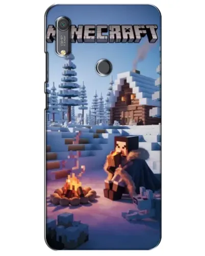Чехол для Huawei Y6s с картинкой «Зимний Minecraft»