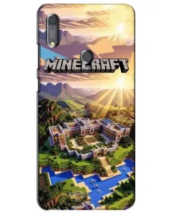 Чехол для Huawei Y6s с картинкой «Minecraft панорама»