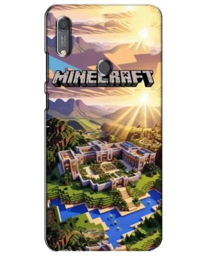 Чехол для Huawei Y6s с картинкой «Minecraft панорама»