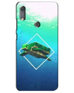 Чехол для Huawei Y6s с картинкой «Черепаха Minecraft»