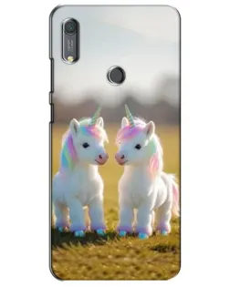 Чехол для Huawei Y6s с картинкой «Пара единорогов»