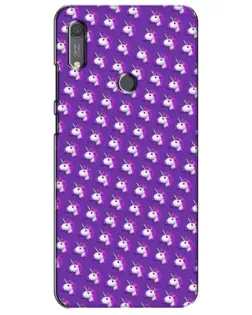 Чехол для Huawei Y6s с картинкой «Единороги на фиолетовом»