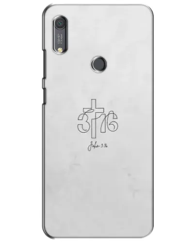 Чехол для Huawei Y6s с картинкой «Иоанна 3:16 Крест»