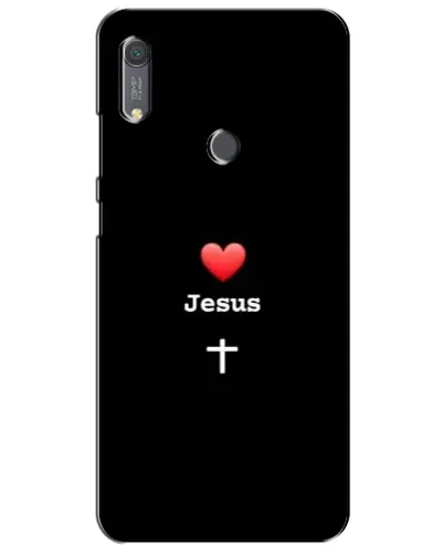 Чехол для Huawei Y6s с картинкой «Сердце - Jesus»