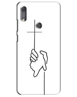 Чехол для Huawei Y6s с картинкой «Рука держит»