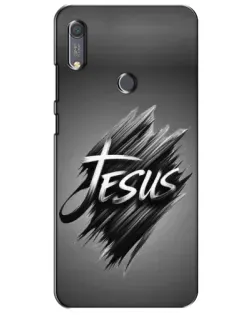 Чехол для Huawei Y6s с картинкой «Надпись Jesus Graffiti»