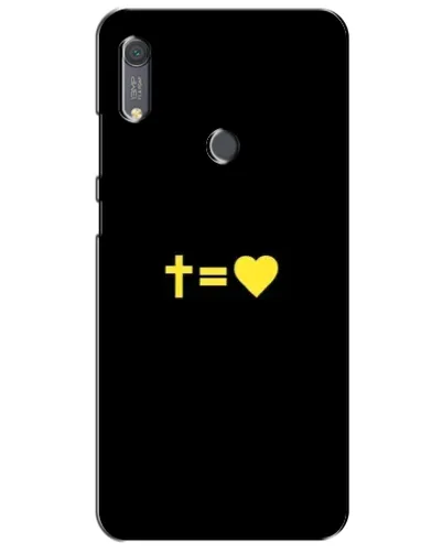 Чехол для Huawei Y6s с картинкой «Сердце и Крест»