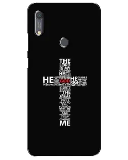 Чехол для Huawei Y6s с картинкой «Текстовый крест»