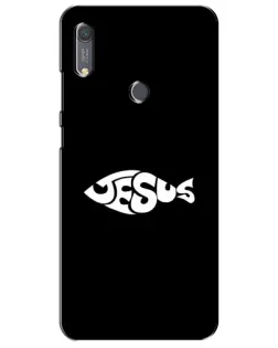 Чехол для Huawei Y6s с картинкой «Рыба Jesus»