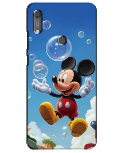 Чохол для Huawei Y6s з картинкою «Mickey та мильні бульбашки»