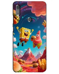 Чехол для Huawei Y6s с картинкой «Космический фастфуд»