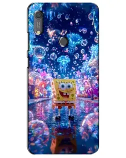 Чехол для Huawei Y6s с картинкой «Неоновый океан»