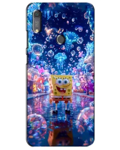 Чехол для Huawei Y6s с картинкой «Неоновый океан»