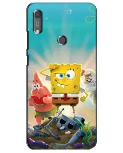 Чехол для Huawei Y6s с картинкой «Спанч Боб победитель»