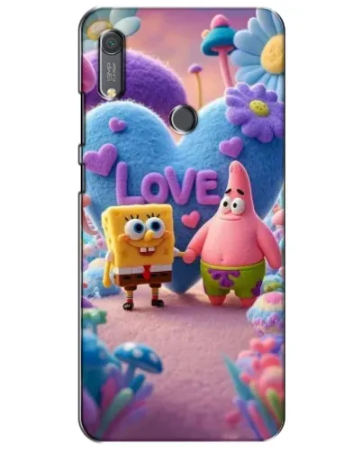Чехол для Huawei Y6s с картинкой «Губка Боб Патрик»