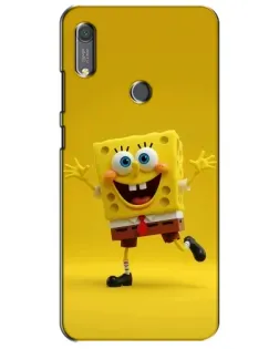 Чехол для Huawei Y6s с картинкой «Позитивный Губка Боб»