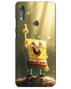 Чехол для Huawei Y6s с картинкой «Сияющий Спанч Боб»