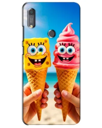 Чехол для Huawei Y6s с картинкой «Спанч Боб мороженое»