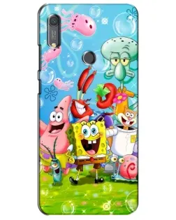 Чехол для Huawei Y6s с картинкой «Губка Боб и друзья»