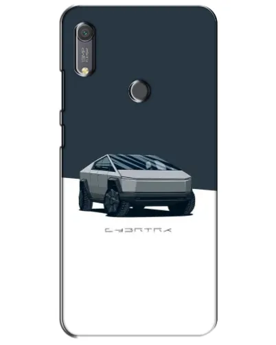 Чохол для Huawei Y6s з картинкою «Сріблястий Cybertruck Tesla»