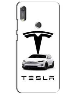 Чохол для Huawei Y6s з картинкою «Tesla White Style»