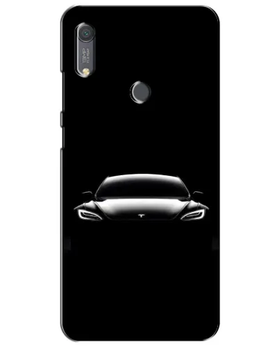 Чохол для Huawei Y6s з картинкою «Фари Tesla Night»