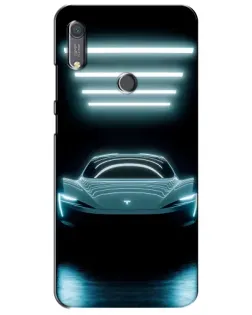 Чохол для Huawei Y6s з картинкою «Tesla в неоні»