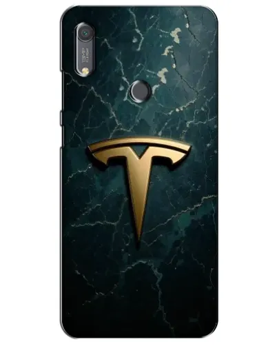 Чохол для Huawei Y6s з картинкою «Мармурова Tesla Gold»