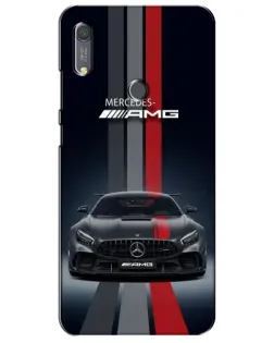 Чохол для Huawei Y6s з картинкою «Mercedes — білий карбон»