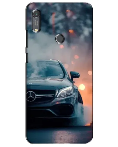 Чехол для Huawei Y6s с картинкой «Mercedes — ночной город»