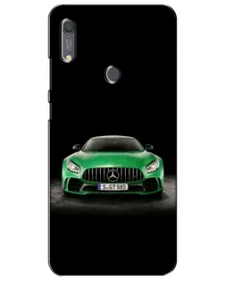 Чехол для Huawei Y6s с картинкой «Mercedes — неоновый лого»