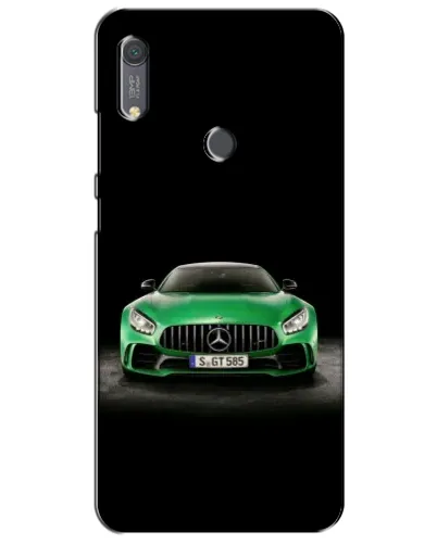 Чехол для Huawei Y6s с картинкой «Mercedes — неоновый лого»