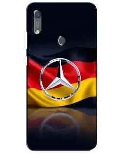 Чехол для Huawei Y6s с картинкой «Mercedes — флаг Германии»