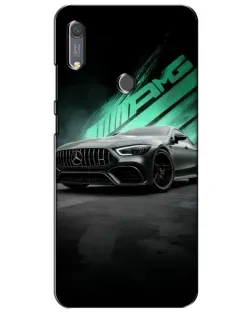 Чехол для Huawei Y6s с картинкой «Темный Mercedes AMG»