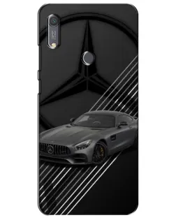 Чехол для Huawei Y6s с картинкой «Mercedes AMG — графика»