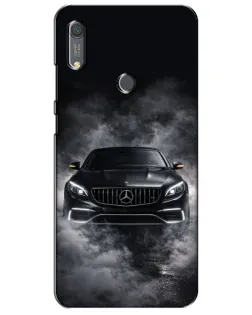 Чехол для Huawei Y6s с картинкой «Mercedes в дыму»