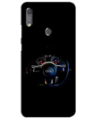 Чехол для Huawei Y6s с картинкой «Салон Audi — руль»