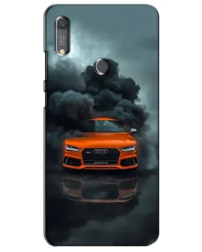 Чехол для Huawei Y6s с картинкой «Audi в облаках дыма»