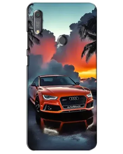 Чехол для Huawei Y6s с картинкой «Audi — закат»
