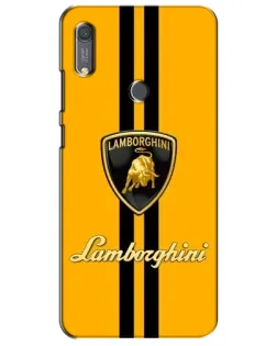 Чохол для Huawei Y6s з картинкою «Lamborghini Stripe жовтий»
