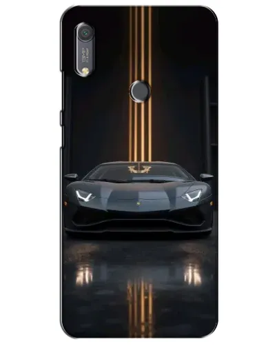 Чохол для Huawei Y6s з картинкою «Lamborghini золоті лінії»