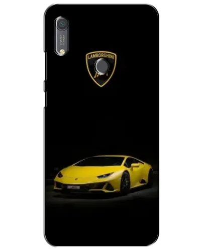 Чохол для Huawei Y6s з картинкою «Lamborghini жовтий акцент»