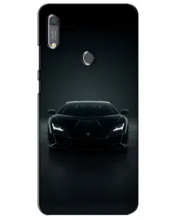 Чохол для Huawei Y6s з картинкою «Чорний Lamborghini Aventador»