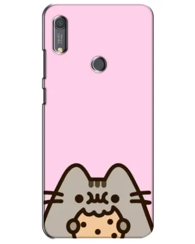 Чохол для Huawei Y6s з картинкою «Pusheen та печиво»
