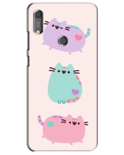 Чохол для Huawei Y6s з картинкою «Pusheen тріо»