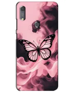 Чехол для Huawei Y6s с картинкой «Бабочка в дыму»