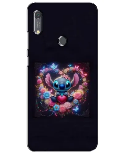 Чохол для Huawei Y6s з картинкою «Stitch у квітах»